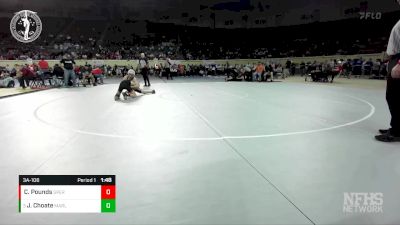 3A-106 lbs Quarterfinal - Justin Choate, MARLOW vs Connor Pounds, SPERRY