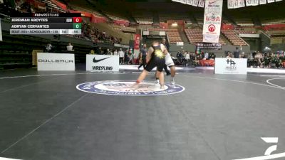 Schoolboys - 225 lbs Quarters - Adryan Cervantes vs Jeremiah Aboytes, Grappling Grounds Wrestling
