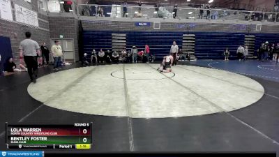 145/165 Round 5 - Bentley Foster, Kuna Klub vs Lola Warren, North Country Wrestling Club