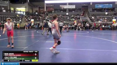 100 lbs Cons. Round 4 - Boe Davis, Sebolt Wrestling Academy vs Colt Collins, Greater Heights Wrestling-AAA