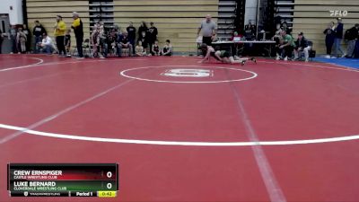 82 lbs Champ. Round 1 - Crew Ernspiger, Castle Wrestling Club vs Luke Bernard, Cloverdale Wrestling Club