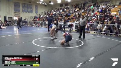 140 lbs Quarterfinal - Breanna Beltran, La Quinta vs Dora Assis, Newport Harbor