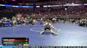 138 lbs Semis - Cooper Hanson, 2-Southeast Polk vs Logan Stotts, 3-Waukee Northwest