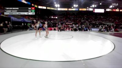 100 lbs Quarterfinal - Tayler Brown, Thunder Ridge vs Aubry Scott, Thunder Ridge