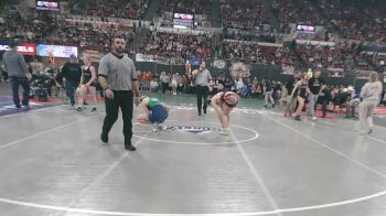 G - 130 lbs Cons. Round 4 - Kylie Shine, Glacier (Kalispell) (Girls) vs Sierra McGreevey, Ronan (Girls)