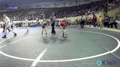 58 lbs Round Of 16 - Parker Mabe, Hilldale Youth Wrestling Club vs Hunter Ramsey, Newkirk Takedown Club