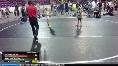 59 lbs Cons. Round 3 - Silas Macaluso, Pueblo County Wrestling Club vs Edgar Garcia, Colorado Outlaws Youth Wrestling