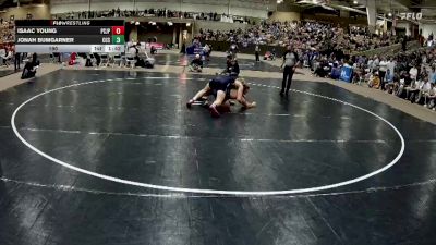 190 lbs Semis (4 Team) - Jonah Bumgarner, Chattanooga Christian School vs Isaac Young, Pope Saint John Paul II Preparatory School