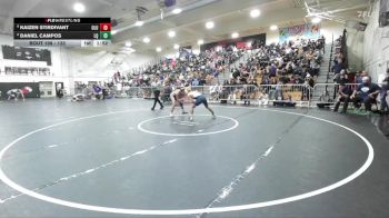 132 lbs Champ. Round 2 - Kaizen Stirdivant, Lutheran/Orange vs Daniel Campos, La Quinta/LQ