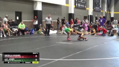 82 lbs Round 1 (6 Team) - Aryella Hughes, Braided Brutes Wrestling vs Lily Jones, Queens Of The Corn Black