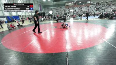 43 lbs Champ. Round 1 - Rhome Rivera, FLOW Academy Hawaii vs Valeria Gutierrez, Gracie Barra Westchase Wrestling Club