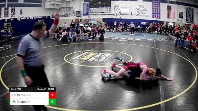 139 lbs Cons. Round 3 - Sam Caton, Slippery Rock Area Hs vs Michael Knapp, Sheffield Area Hs