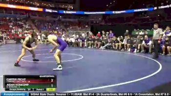 132 lbs Quarterfinal - Carter Fecht, 1-Waverly-Shell Rock vs Aidan Honkomp, 8-Johnston