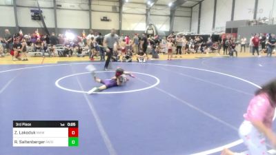 54 lbs 3rd Place - Zoey Lakoduk, Nwwc vs Reed Saltenberger, Patriot Mat Club