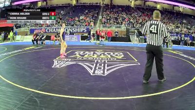 Girls-110 lbs Champ. Round 1 - Roni Rivard, Tri County Area Hs Girls vs Cierra Helzer, Capac Hs Girls