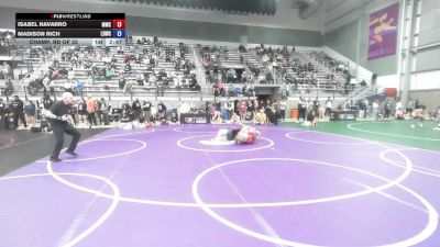 59 kg Champ. Rd Of 32 - Isabel Navarro, Menlo Wrestling Club vs Madison Rich, Lucky Duck Wrestling Club