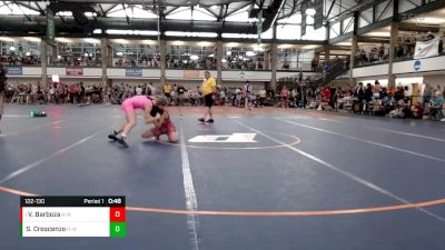 122-130 lbs Round 5 - Valentina Barboza, Aurora Wrestling Club vs Sophie Crescenzo, Lisle