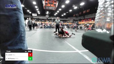 73 lbs Final - Damari Love, Carl Albert vs Jaxson Williams, Tecumseh Youth Wrestling