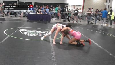 124 lbs Round Of 16 - Zaylyn Woods, TX vs Rain Scott, IL