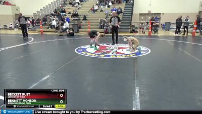 65 lbs Cons. Semi - Beckett Rust, Legends Of Gold vs Bennett Monson, Bison Wrestling Club