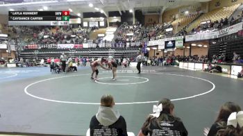 190 lbs Semifinal - Layla Kuhnert, Doniphan West HS vs Caydance Carter, Plainville HS