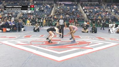 6A - 100 lbs Cons. Semi - Charity Thornton, Olympic High School vs Dylan Gustafson, North Iredell High School