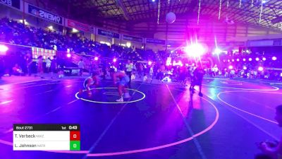 132 lbs Consi Of 8 #2 - Tucker Verbeck, Maize WC vs Lance Johnson, Natrona Colts