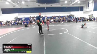 57 lbs 3rd Place Match - Amia Lopez, Cal-Grapplers vs Presley Diaz, Outlaws WC