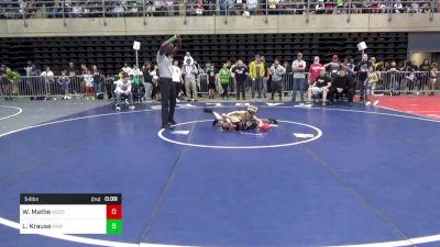 54 lbs Round Of 16 - Wyatt Mathe, Westminster vs Lucas Krause, Fair Lawn