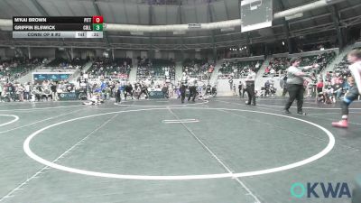 110 lbs Consi Of 8 #2 - M'Kai Brown, Pittbull Youth Wrestling vs Griffin Elswick, Collinsville Cardinal Youth Wrestling