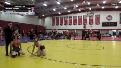 145 lbs Cons. Semi - Manaia Tofilau, Mt. San Antonio College vs Jasmine Vo, Santa Rosa College