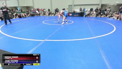 130 lbs Placement Matches (8 Team) - Norah Swaim, Illinois vs Janie Houser, California Blue