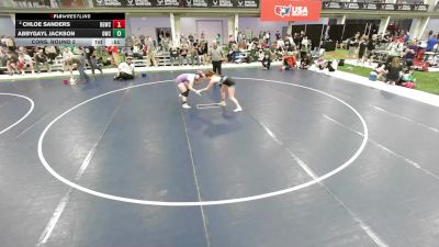 Junior Girls - 140 lbs Cons. Round 2 - Chloe Sanders, Big Game Wrestling Club vs Abbygayl Jackson, Oakley Wrestling Club
