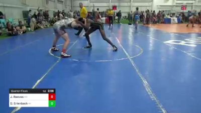 C-160 lbs Quarterfinal - Jacob Reeves, WV vs D'marion Erlenbeck, MI