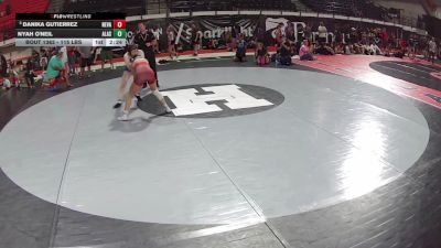 115 lbs Cons. Sub-semis - Danika Gutierrez, Nevada vs Nyah O'Neil, Alaska