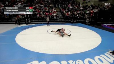 6A 126 lbs Champ. Round 1 - Samuel Moody, Riverton vs Logan Thurber, Farmington