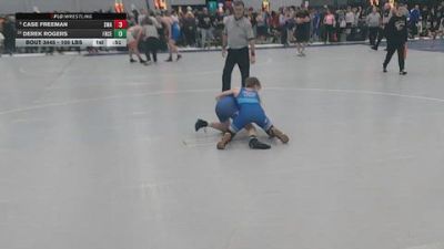 100 lbs Cons. Sub-quarters - Case Freeman, Sebolt Wrestling Academy vs Derek Rogers, Franklin Central