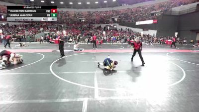 85 lbs Cons. Round 3 - Hadelynn Bartels, Riverdale Wrestling Club vs Jemma Walczak, Wausau West