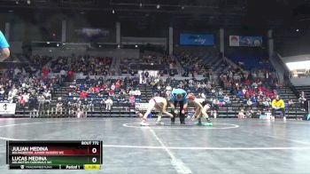 74 lbs 3rd Place Match - Julian Medina, Bolingbrook Junior Raiders WC vs Lucas Medina, Arlington Cardinals WC