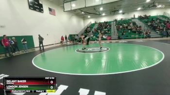 100 lbs Cons. Round 3 - London Jensen, Pinedale vs Delany Baker, Rawlins