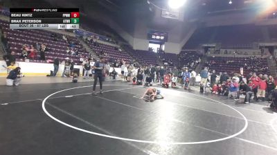 67 lbs Champ. Round 3 - Beau Kintz, Pikes Peak Warriors Wrestling vs Brax Peterson, Athlos Wrestling