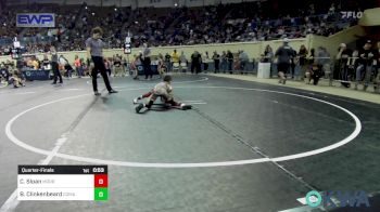 43 lbs Quarterfinal - Caden Sloan, Morrison Takedown Club vs Boomer Clinkenbeard, Comanche Takedown Club