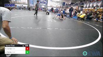 67 lbs Quarterfinal - Kingdyn Carter, Choctaw Ironman vs Jonah Farley, Team Guthrie Wrestling