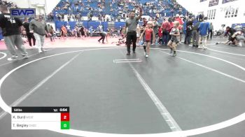 52 lbs Semifinal - Kol Burd, Weatherford Youth Wrestling vs Tyde Begley, Choctaw Ironman Youth Wrestling