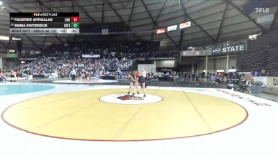 Girls 4A 145 lbs Cons. Round 3 - Emma Patterson, Bethel (Girls) vs Faustine Artigalas, Lincoln (Seattle) (Girls)