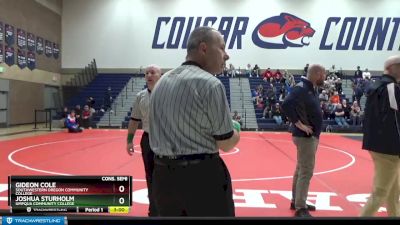 141 lbs Cons. Semi - Joshua Sturholm, Umpqua Community College vs Gideon Cole, Southwestern Oregon Community College