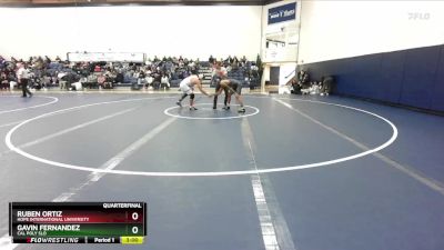 149 lbs Quarterfinal - Ruben Ortiz, Hope International University vs Gavin Fernandez, Cal Poly SLO