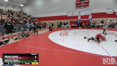 96-103 lbs Round 1 - Urijah Staggs, Eaton Reds Wrestling Club vs Westley Dilka, Wiggins Youth Wrestling