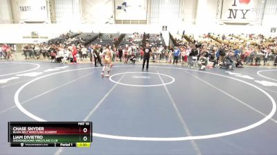 87 lbs Champ. Round 1 - Liam Divietro, Shenendehowa Wrestling Club vs Chase Snyder, Black Belt Wrestling Academy