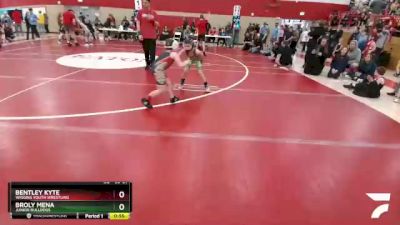 56-61 lbs Round 1 - Bentley Kyte, Wiggins Youth Wrestling vs Broly Mena, Junior Bulldogs